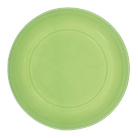 Reusable Plate Flat Economic PS Yellow Green Ø17cm (25 Units) 