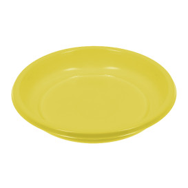 Reusable Plate Deep Economic PS Yellow Ø22cm (250 Units)