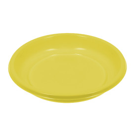 Reusable Plate Deep Economic PS Yellow Ø22cm (250 Units)