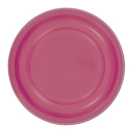 Reusable Plate Flat Economic PS Fuchsia Ø17cm (300 Units)