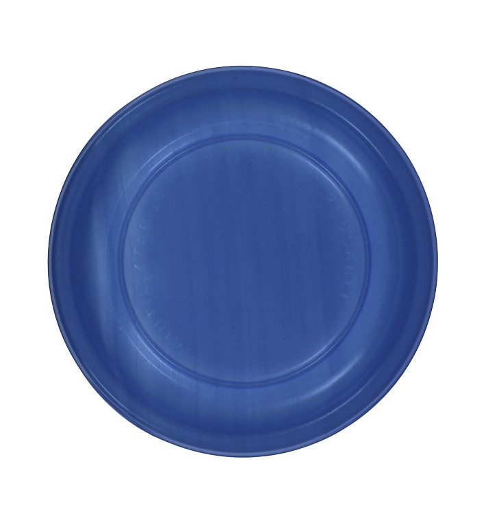 Reusable Plate Flat Economic PS Dark Blue Ø17cm (300 Units) Reusable Plate Flat Economic PS Dark Blue Ø17cm (300 Units)