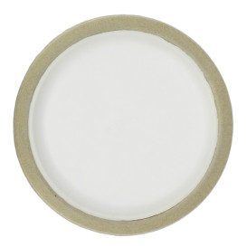 Biodegradable Bagasse Plate White Ø22,5cm (120 Units)