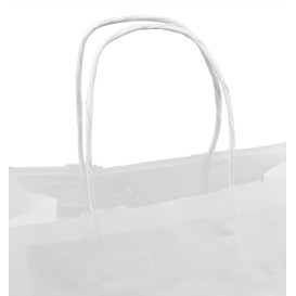 Paper Bag with Handles Kraft White 80g/m² 30+18x29cm (25 Units) 