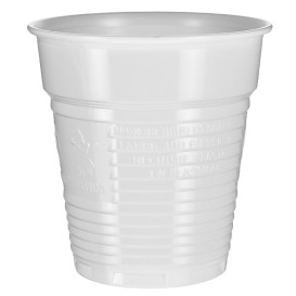 Plastic Cup PS White 166ml Ø7,0cm (100 Units) 