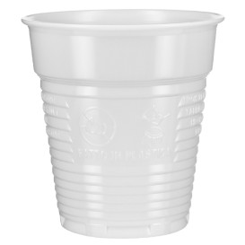 Plastic Cup PS White 166ml Ø7,0cm (100 Units) 