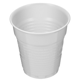 Plastic Cup PS White 166ml Ø7,0cm (100 Units) 