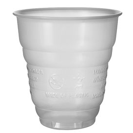 Plastic Cup PS Vending "Design" White Satin 166ml Ø7,0cm (3.000 Units)