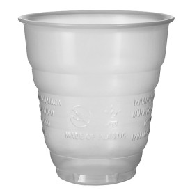 Plastic Cup PS Vending "Design" White Satin 166ml Ø7,0cm (3.000 Units)