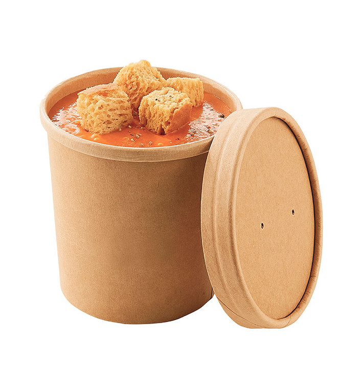 Kraft cardboard tubs for soups