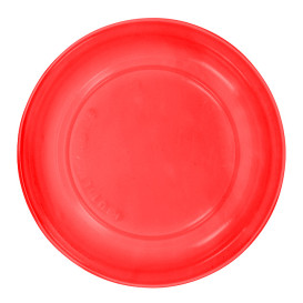 Reusable Plate Flat Economic PS Red Ø22cm (200 Units)