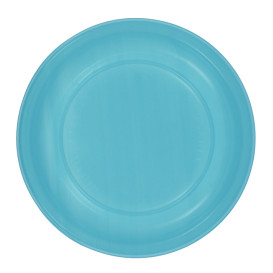 Reusable Plate Flat Economic PS Turquoise Ø22cm (25 Units)