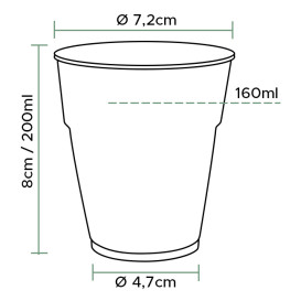 Reusable Economy PS Cup "Diamant" Crystal 200ml Ø7,2cm (375 Units)