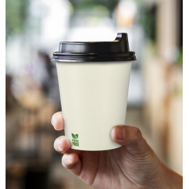 Plastic-Free Paper Cup 12 Oz/360ml White Ø8cm (50 Units)