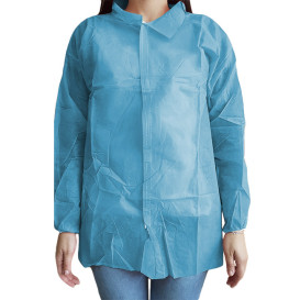 Disposable Lab Coat "Cadete" "TST" PP Velcro 35gr Blue (1 Unit) 