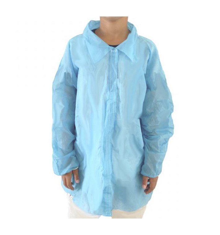 Disposable Kids Lab Coat TST PP Velcro Blue (50 Units)