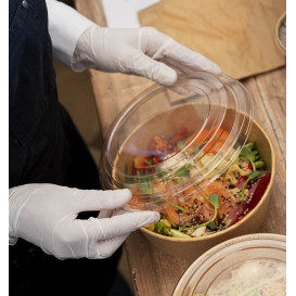 Paper Container Kraft-Kraft + RPET Lid 19 Oz/550 ml (50 Units) 