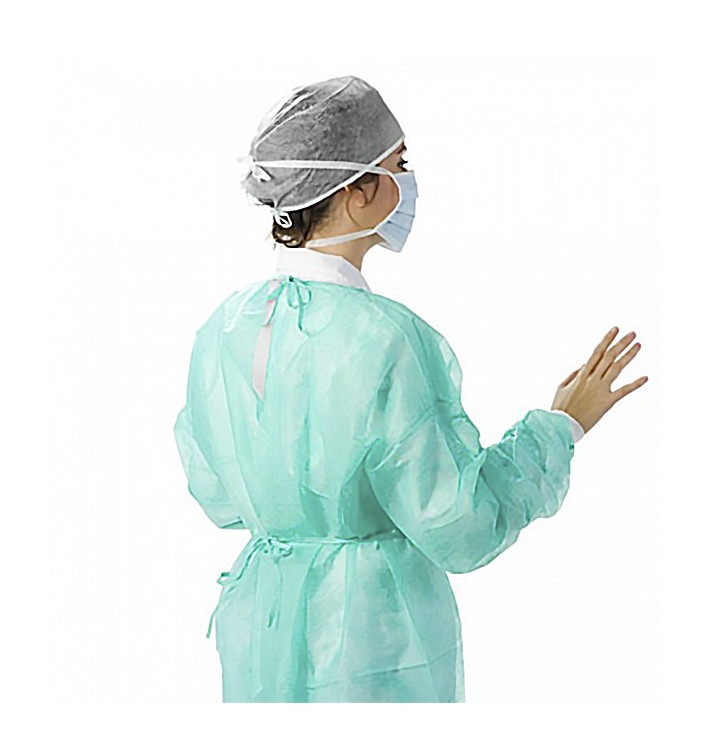 Disposable Lab Coat NonWoven Tie Belt Back Closure Green XL 16gr (10 Units) Disposable Lab Coat NonWoven Tie Belt Back Closure Green XL 16gr (10 Units)