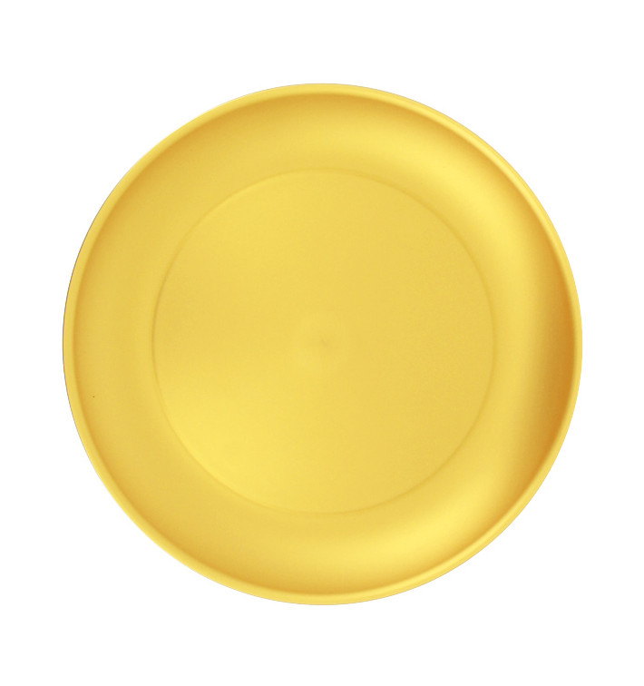 Reusable Plate Durable PP Mineral Gold Ø23,5cm (54 Units) Reusable Plate Durable PP Mineral Gold Ø23,5cm (54 Units)