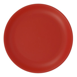 Reusable Plate Durable PP Mineral Red Ø21cm (6 Units)