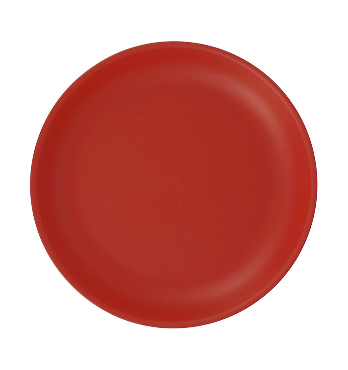Reusable Plate Durable PP Mineral Red Ø21cm (6 Units) Reusable Plate Durable PP Mineral Red Ø21cm (6 Units)