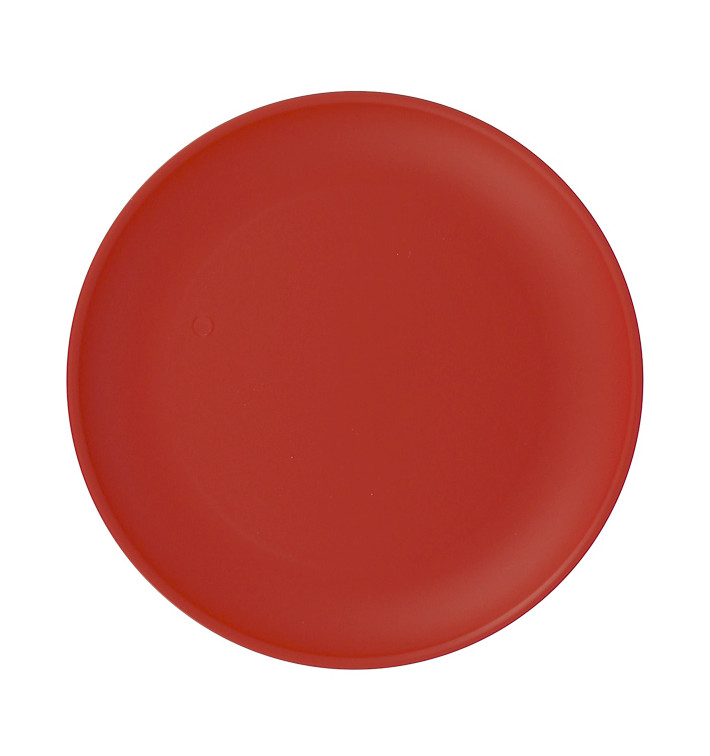 Reusable Plate Durable PP Mineral Red Ø23,5cm (54 Units)