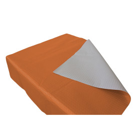 Pre-Cut Paper Tablecloth Orange 40g 1,2x1,2m (300 Units)  