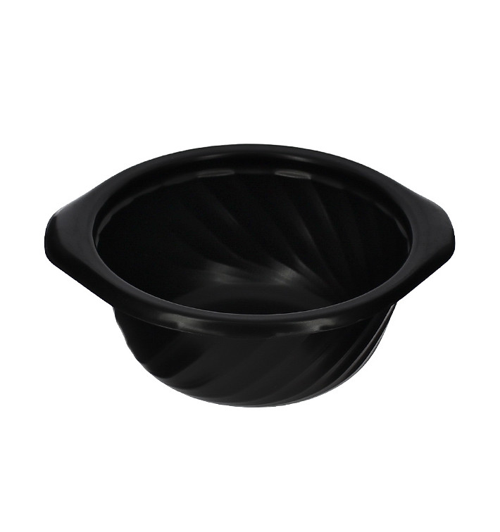 Plastic Deli Container PP Round Shape Black 400ml Ø14,4cm (100 Units) Plastic Deli Container PP Round Shape Black 400ml Ø14,4cm (100 Units)