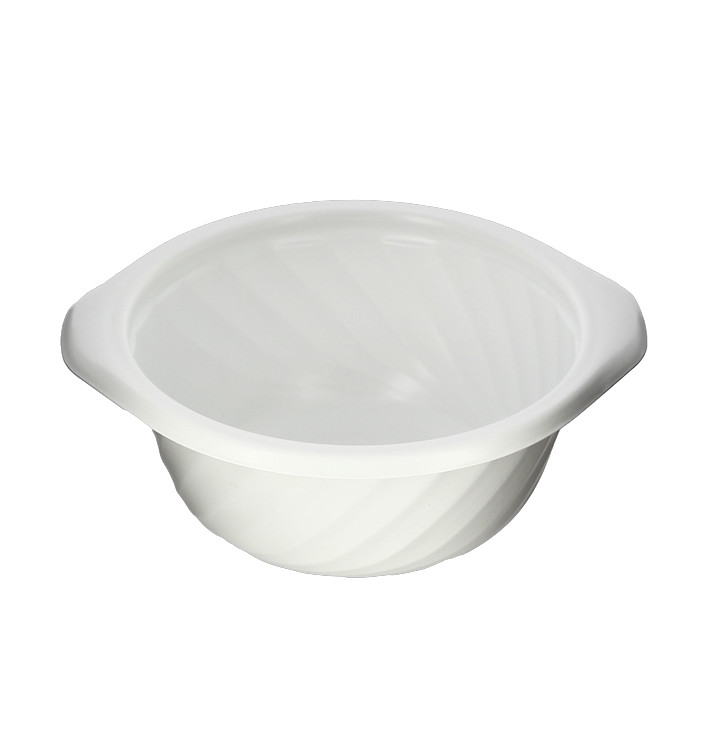 Plastic Deli Container PP Round Shape White 400ml Ø14,4cm (100 Units) Plastic Deli Container PP Round Shape White 400ml Ø14,4cm (100 Units)