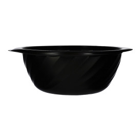 Plastic Deli Container PP Round Shape Black 400ml Ø14,4cm (600 Units)