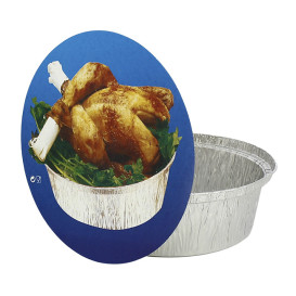 Paper Lid for Foil Pan Round Shape 1900ml (125 Units)  