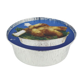 Paper Lid for Foil Pan Round Shape 1900ml (125 Units)  