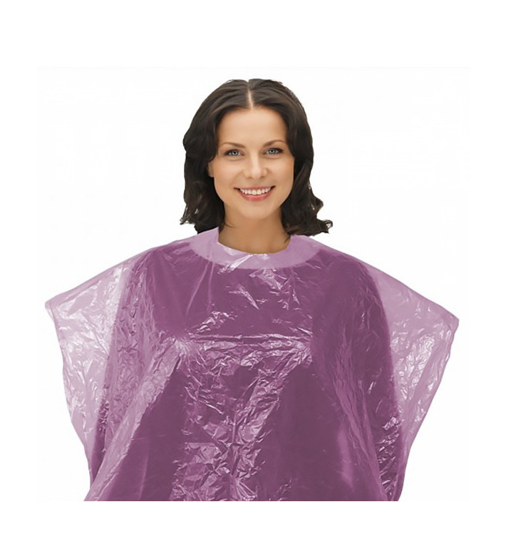 Disposable Plastic Dye Cape PE Pink 83x110cm (50 Units) Disposable Plastic Dye Cape PE Pink 83x110cm (50 Units)