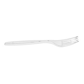 Reusable Plastic PS Fork Transparent 18cm (20 Units)