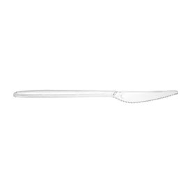 Reusable Plastic PS Knife Transparent 18cm (1.000 Units)