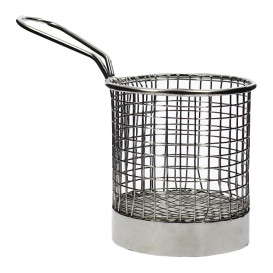 Serving Mini Fryer Container Steel 9,3x8,5cm (6 Units)