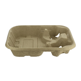 Paper Cup Carrier with 2 Holes and Food Tray (250 Units)