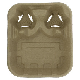 Paper Cup Carrier with 2 Holes and Food Tray (250 Units)