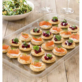 Plastic Tray RPET Transparent 35x24cm (10 Units) 