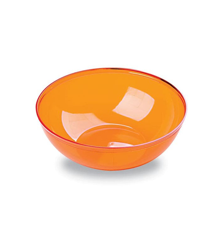 Plastic Bowl PS Crystal Hard Orange 400ml Ø14cm Plastic Bowl PS Crystal Hard Orange 400ml Ø14cm