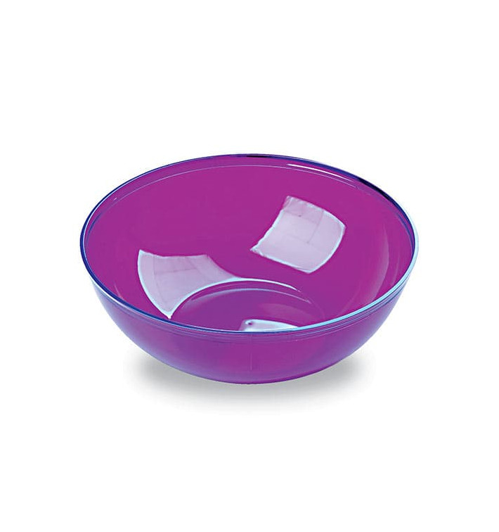 Plastic Bowl PS Crystal Hard Eggplant 400ml Ø14cm 