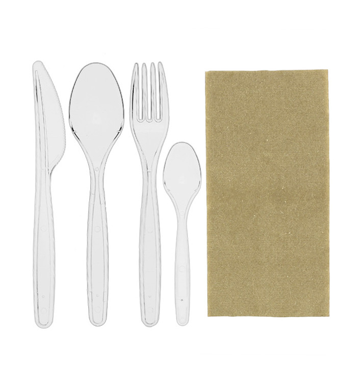 Cutlery Set Reusable PS 4 Pieces + Napkin (25 Units) Cutlery Set Reusable PS 4 Pieces + Napkin (25 Units)