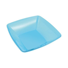 Plastic Bowl PS Crystal Hard Turquoise 480ml 14x14cm 