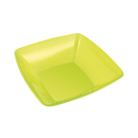 Plastic Bowl PS Crystal Hard Green 480ml 14x14cm 