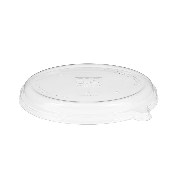 Plastic Lid RPET for Oval Sugarcane Tray Ecologic Clear 710 and 940 ml (300 Units)