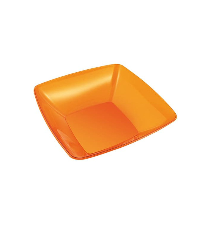 Plastic Bowl PS Crystal Hard Orange 480ml 14x14cm Plastic Bowl PS Crystal Hard Orange 480ml 14x14cm