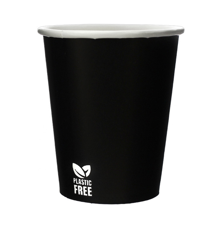 Plastic-Free Paper Cup 7 Oz/210ml Black Ø7,0cm (50 Units) Plastic-Free Paper Cup 7 Oz/210ml Black Ø7,0cm (50 Units)