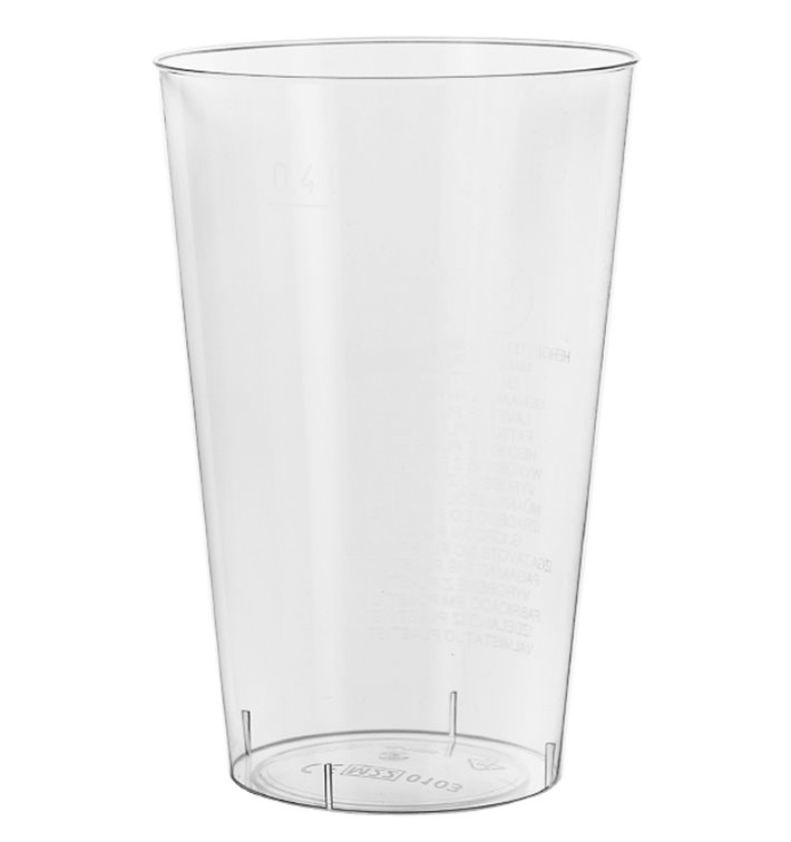 Plastic Cup PS Injection Moulding Clear 400 ml (500 Units) Plastic Cup PS Injection Moulding Clear 400 ml (500 Units)