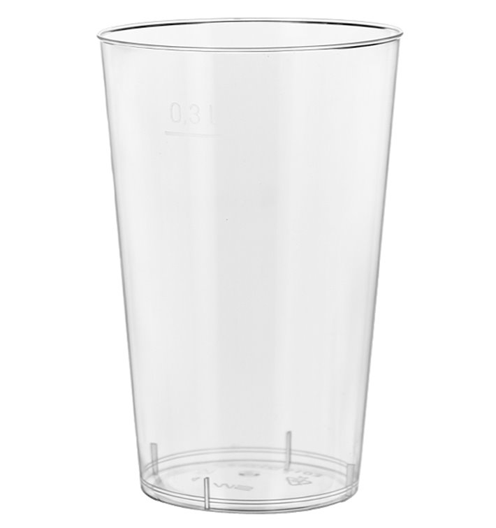 Plastic Cup PS Injection Moulding Clear 300 ml (25 Units)