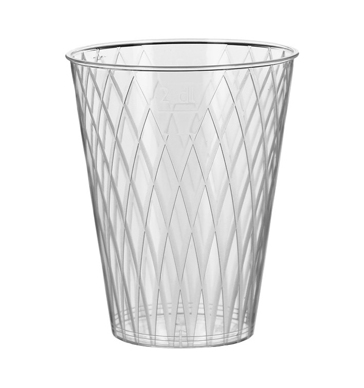 Plastic Cup PS Injection Moulding "Rombos" 200 ml (50 Units) Plastic Cup PS Injection Moulding "Rombos" 200 ml (50 Units)