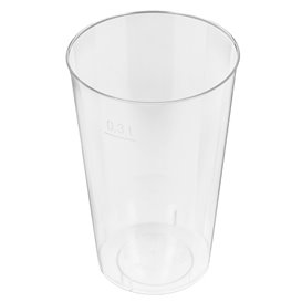 Plastic Cup PS Injection Moulding Clear 300 ml (25 Units)